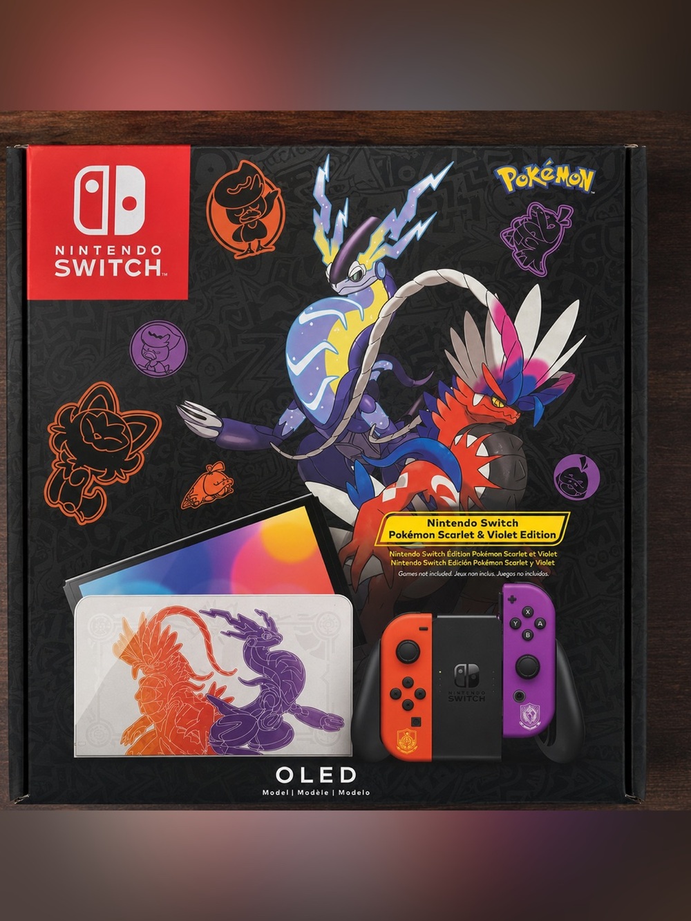 Nintendo Switch OLED Pokémon Scarlet & Violet Limited Edition Bundle - Picture 3 of 16